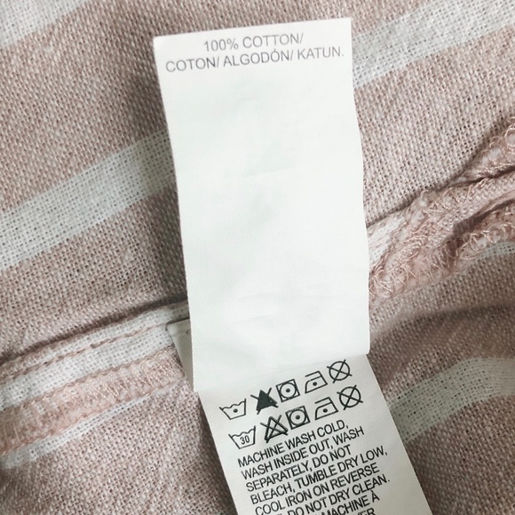 Lucky Brand Top Cotton Stripe Oversized Shirt Size L - Picture 8 of 9